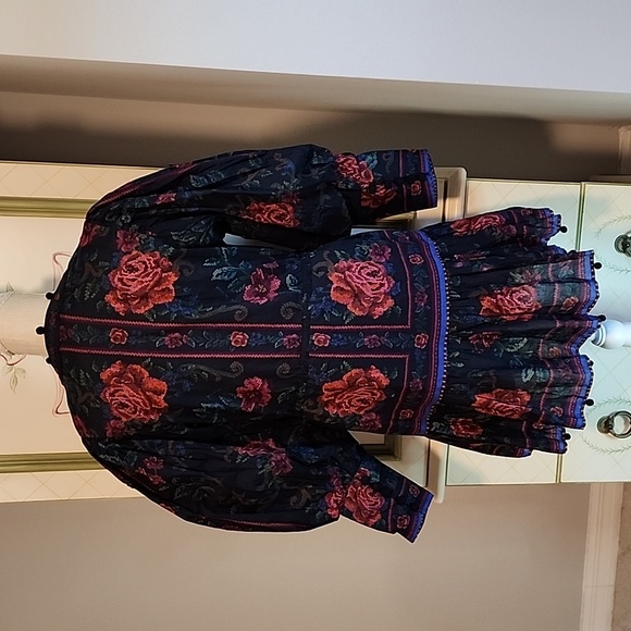 Farm Rio Flower Tapestry Mini Dress - Picture 4 of 7